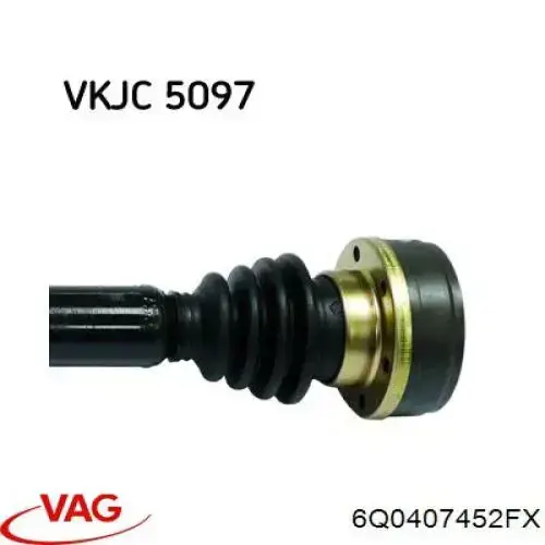 Do koszyka 6Q0407452FX VAG Półoś napędowa przednia prawa