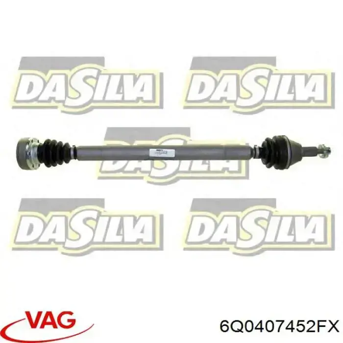 6Q0407452FX VAG Półoś napędowa przednia prawa