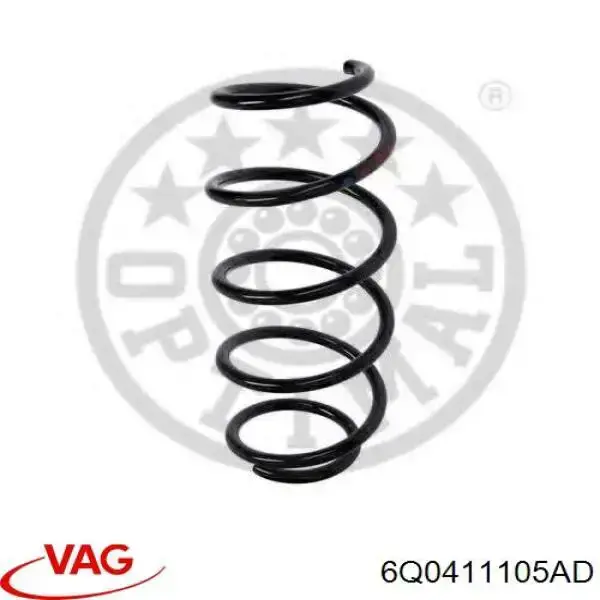 Sprężyna przednia VAG 6Q0411105AD cena, od 35,15 USD