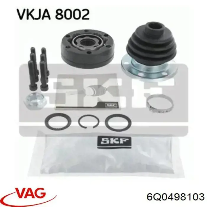 Do koszyka 6Q0498103 VAG Przegub homokinetyczny przedni wewnętrzny