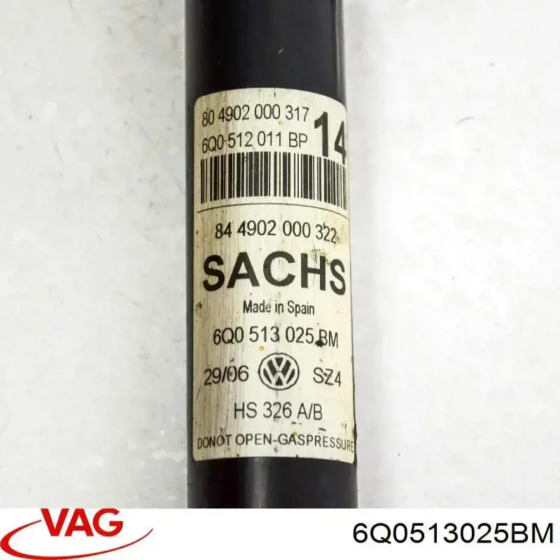 Amortyzator tylny VAG 6Q0513025BM cena, od 36,67 USD