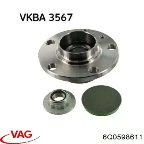 Piasta tylna VAG 6Q0598611 cena, od 76,84 USD