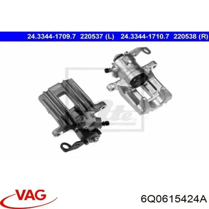 Zacisk hamulcowy tylny prawy VAG 6Q0615424A cena, od 69,06 USD