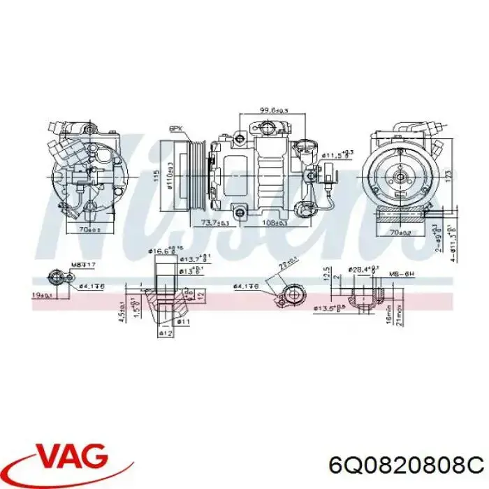 Do koszyka 6Q0820808C VAG Sprężarka klimatyzacji