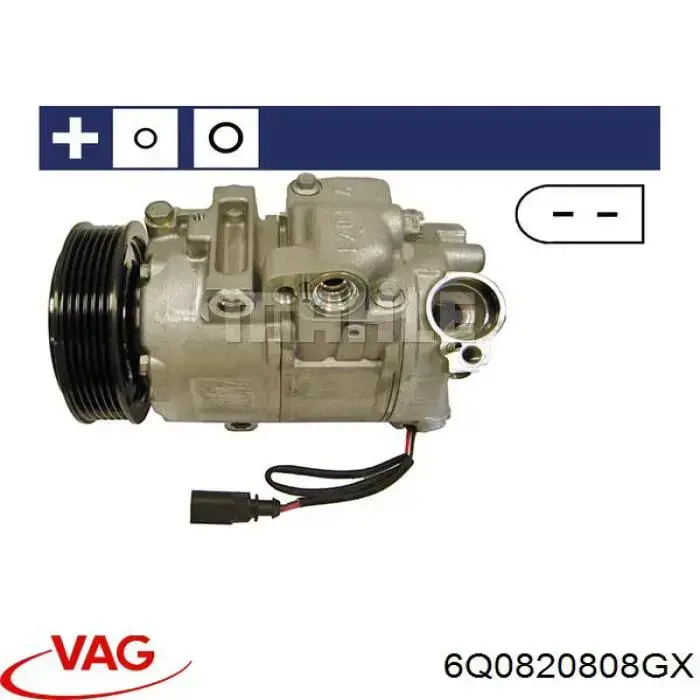 Sprężarka klimatyzacji VAG 6Q0820808GX cena, od 90,24 USD