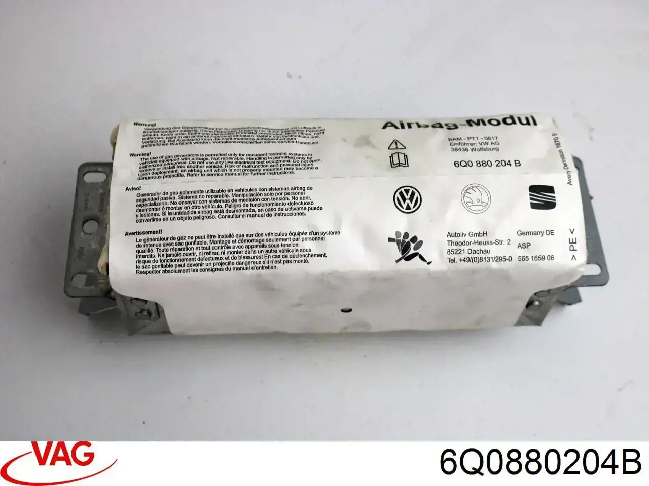 6Q0880204B VAG Poduszka powietrzna (Airbag) pasażera
