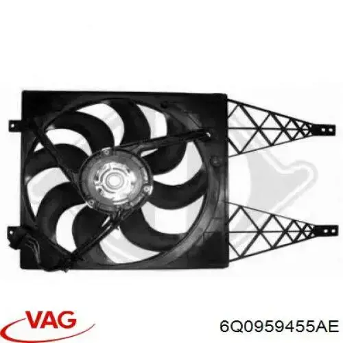 Wentylator elektryczny układu chłodzenia kompletny (silnik+wirnik) VAG 6Q0959455AE cena, od 80,13 USD
