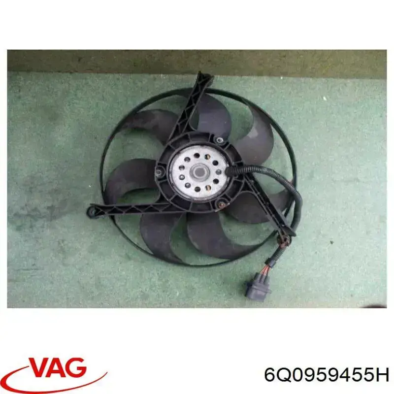 6Q0959455H VAG Wentylator elektryczny układu chłodzenia kompletny (silnik+wirnik)