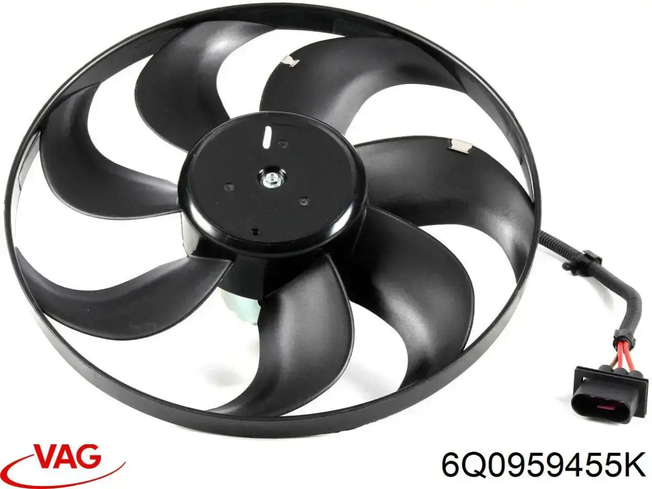 Wentylator elektryczny układu chłodzenia kompletny (silnik+wirnik) VAG 6Q0959455K cena, od 62,59 USD