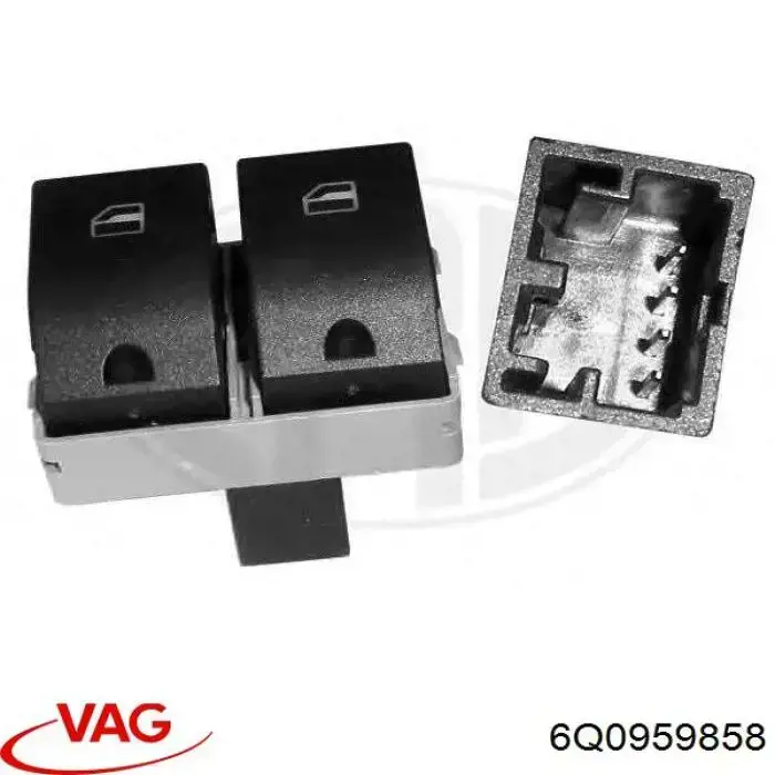 Do koszyka 6Q0959858 VAG Panel przyciskowy sterowania podnośnikiem szyby przedni lewy