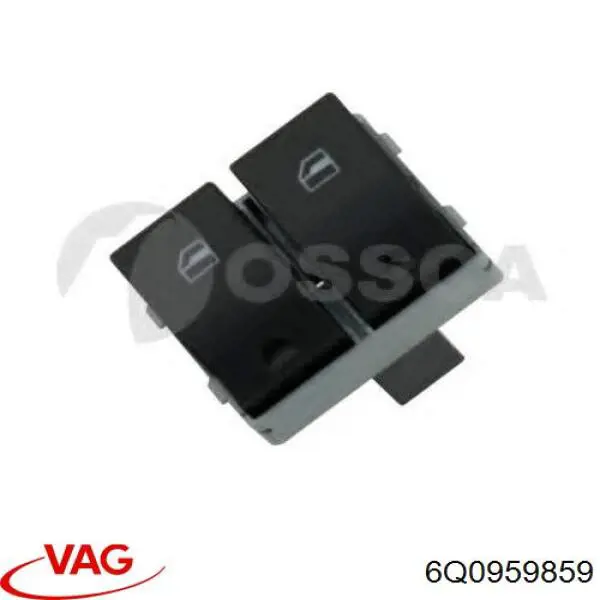 Włącznik przyciskowy podnośnika szyby przedni lewy VAG 6Q0959859 cena, od 14,41 USD