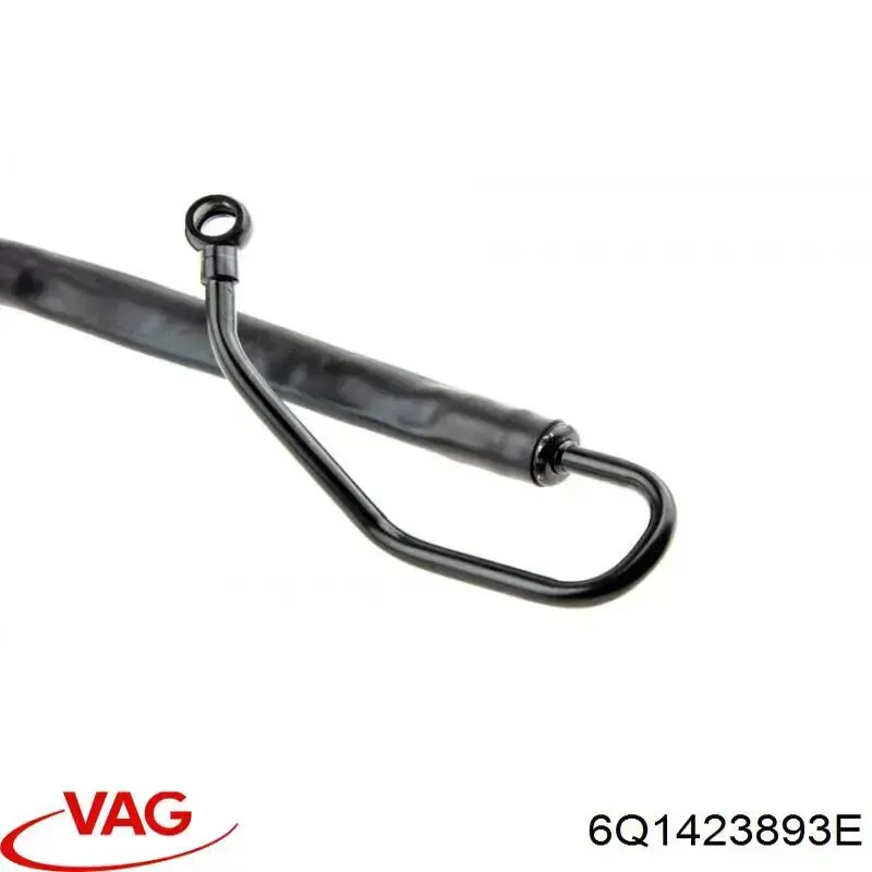 6Q1423893E VAG Przewód hydraulicznego układu wspomagania wysokiego ciśnienia, od pompy do maglownicy (mechanizmu)