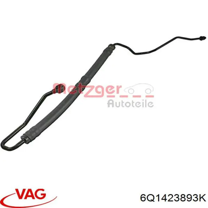 6Q1423893K VAG Przewód hydraulicznego układu wspomagania wysokiego ciśnienia, od pompy do maglownicy (mechanizmu)