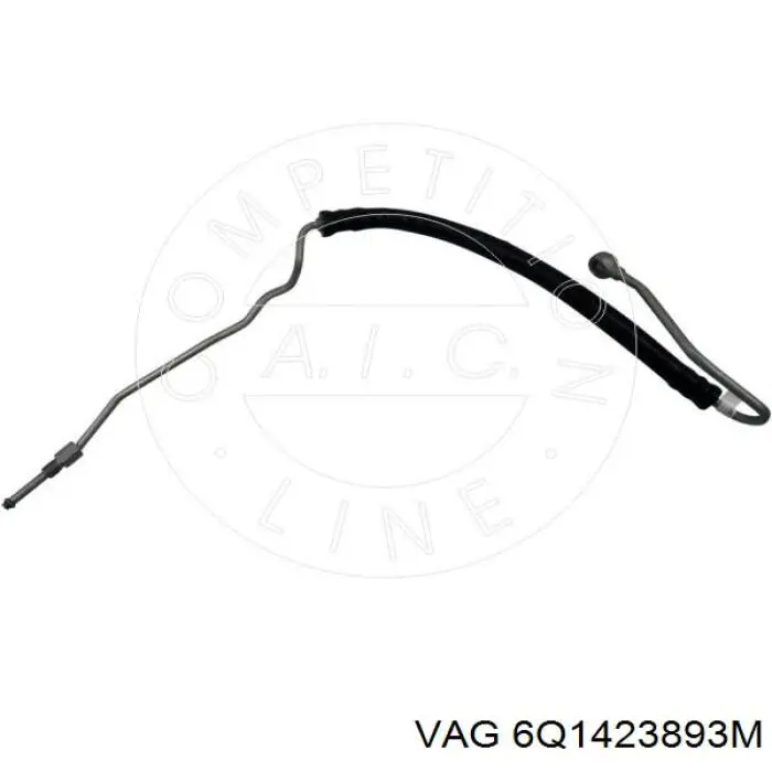 6Q1423893M VAG Przewód hydraulicznego układu wspomagania wysokiego ciśnienia, od pompy do maglownicy (mechanizmu)