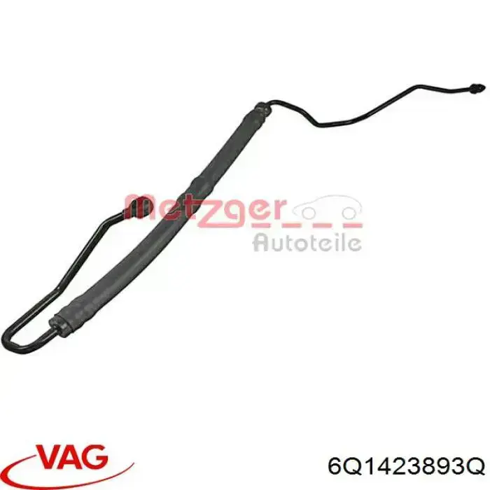 6Q1423893Q VAG Przewód hydraulicznego układu wspomagania wysokiego ciśnienia, od pompy do maglownicy (mechanizmu)