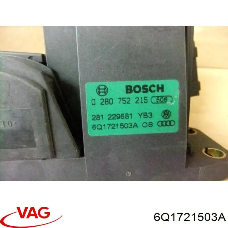 6Q1721503A VAG Pedał przyspieszenia (gazu)