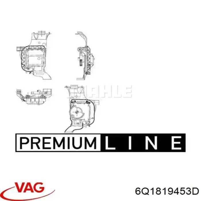 6Q1819453D VAG Silniczek klapy nagrzewnicy