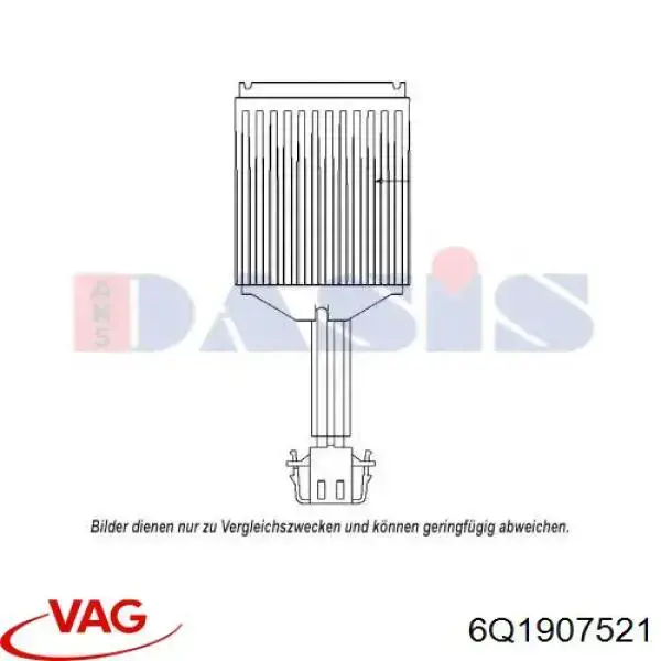 Do koszyka 6Q1907521 VAG Rezystor wentylatora nagrzewnicy (ogrzewacza kabiny)