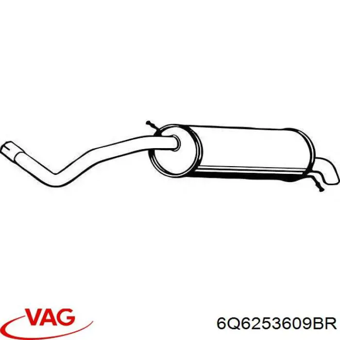 Tłumik, tylna część VAG 6Q6253609BR cena, od 135,35 USD