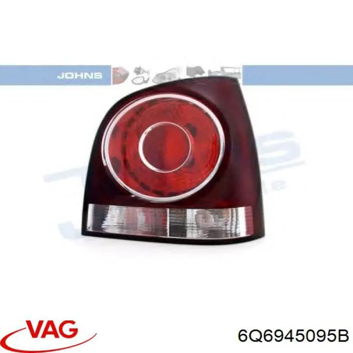 Lampa zespolona tylna lewa VAG 6Q6945095B cena, od 60,12 USD