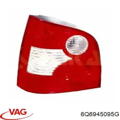 Lampa zespolona tylna lewa VAG 6Q6945095G cena, od 61,46 USD