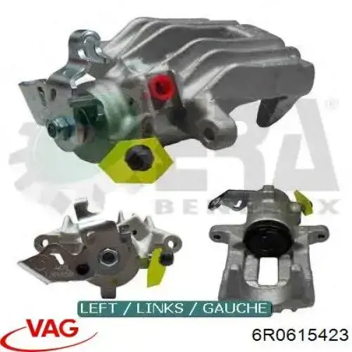 Zacisk hamulcowy tylny lewy VAG 6R0615423