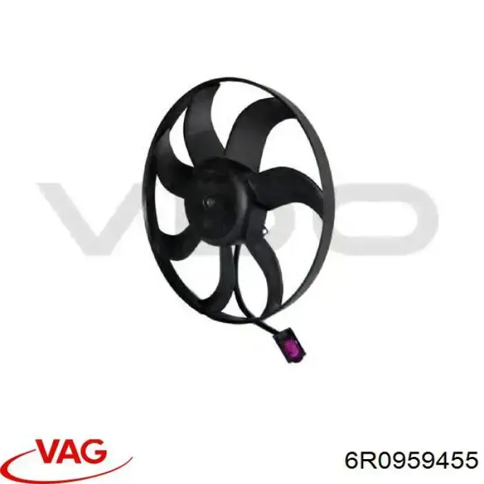 Do koszyka 6R0959455 VAG Wentylator elektryczny układu chłodzenia kompletny (silnik+wirnik)