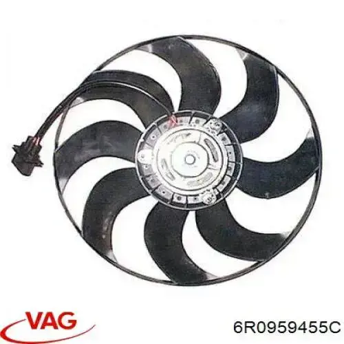 Wentylator elektryczny klimatyzacji kompletny (silnik+wirnik) VAG 6R0959455C cena, od 46,35 USD