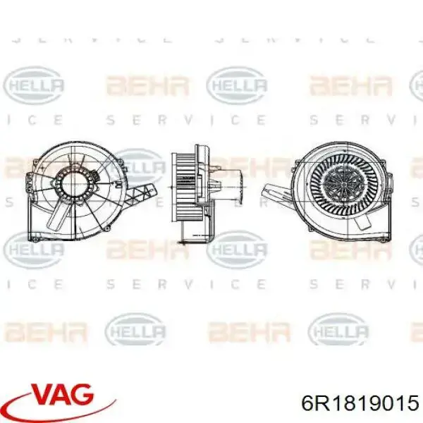 6R1819015 VAG Silniczek wentylatora nagrzewnicy (ogrzewacza wnętrza)