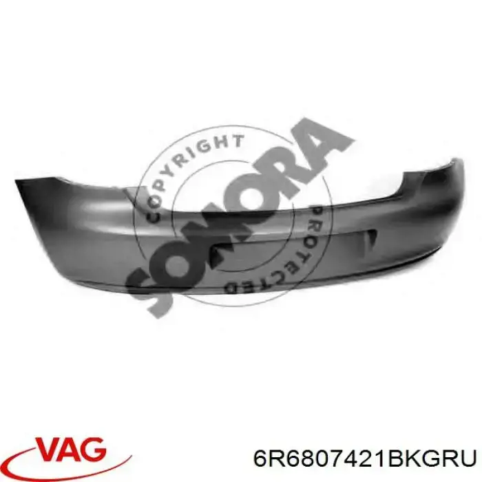 6R6807421BKGRU VAG Zderzak tylny