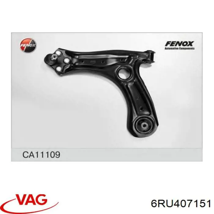 6RU407151 VAG Wahacz zawieszenia przedniego dolny lewy