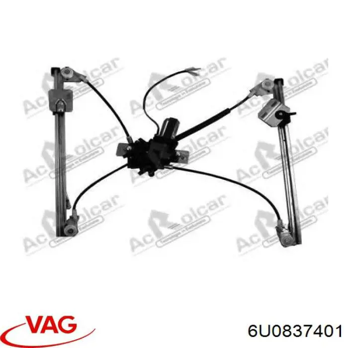 6U0837401 VAG Mechanizm podnoszenia szyby drzwi przednich lewych