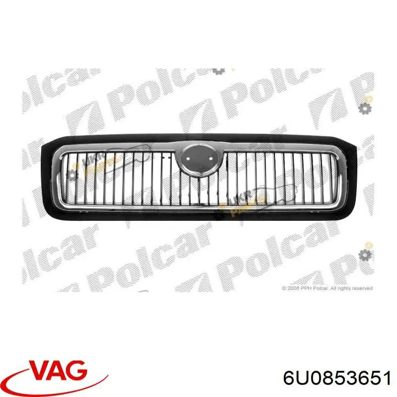 Do koszyka 6U0853651 VAG Atrapa chłodnicy