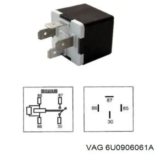 Do koszyka 6U0906061A VAG Przekaźnik wentylatora