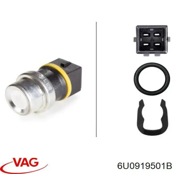 Czujnik temperatury płynu chłodzącego VAG 6U0919501B cena, od 6,03 USD
