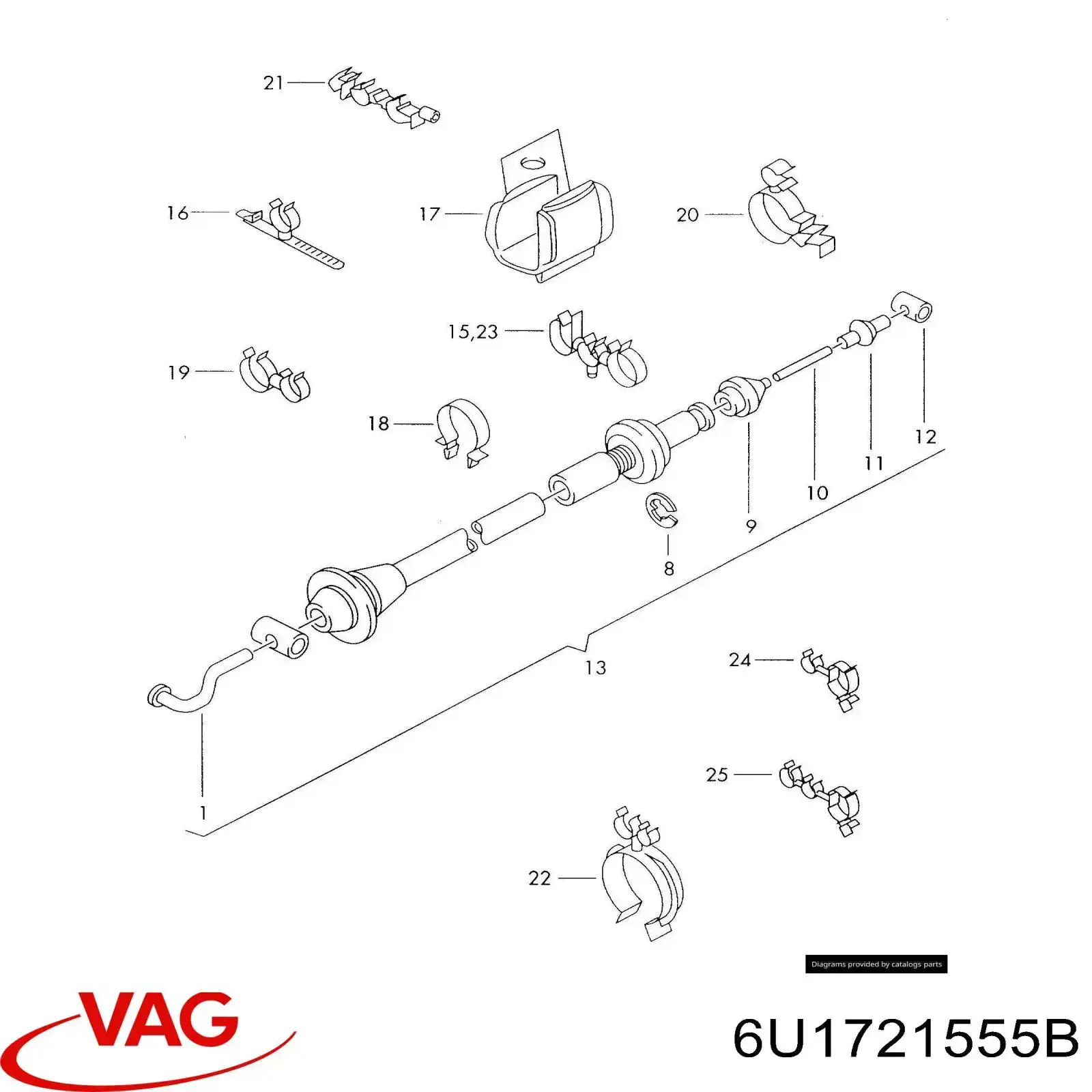 Do koszyka 6U1721555A VAG Linka gazu