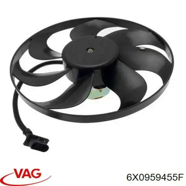 Wentylator elektryczny układu chłodzenia kompletny (silnik+wirnik) VAG 6X0959455F cena, od 68,21 USD