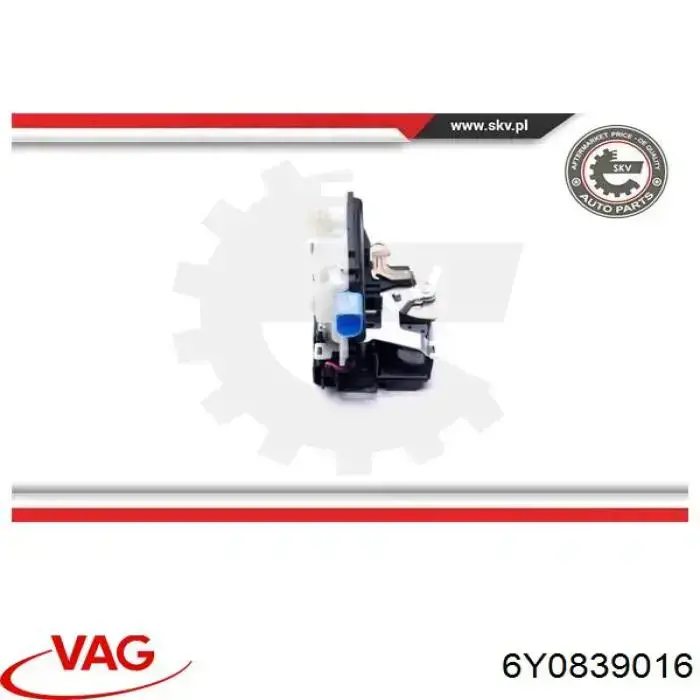 6Y0839016 VAG Zamek drzwi tylnych prawych