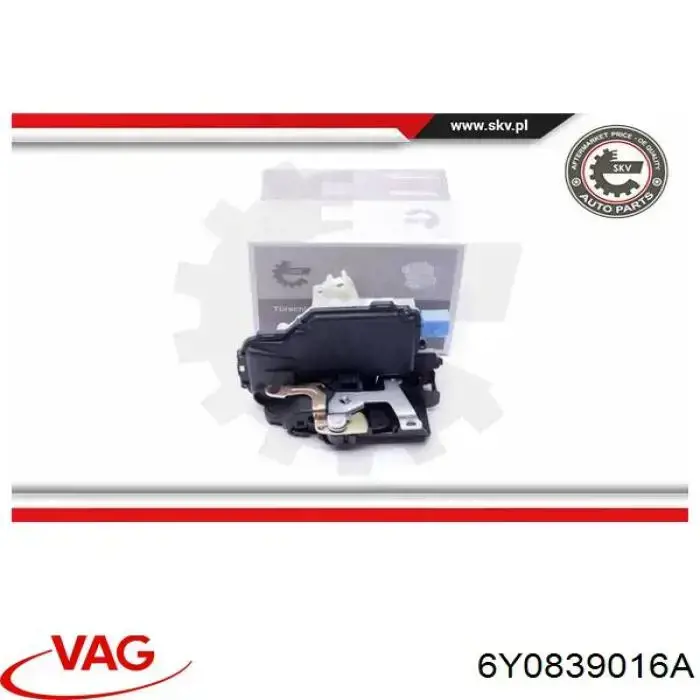 6Y0839016A VAG Zamek drzwi tylnych prawych