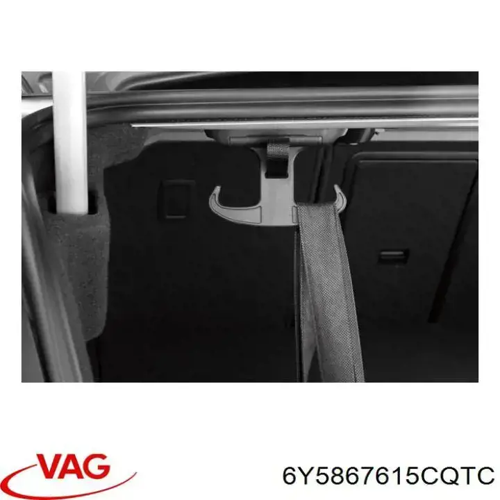 Hak na torby w przedziale bagażowym VAG 6Y5867615CQTC cena, od 15,69 USD