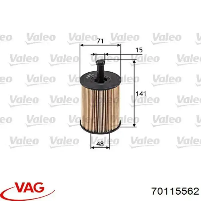 Do koszyka 70115562 VAG Filtr oleju