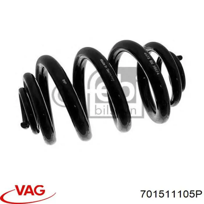 Sprężyna tylna VAG 701511105P cena, od 123,28 USD