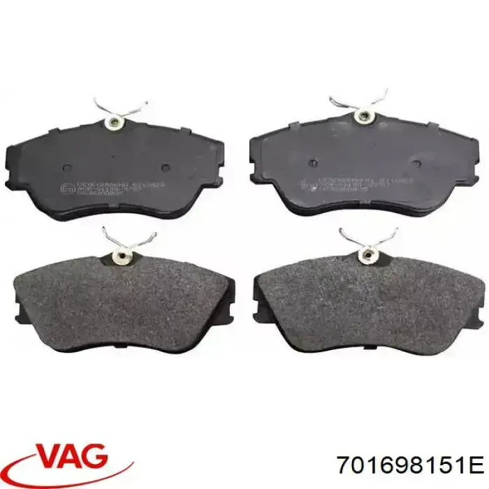 Do koszyka 701698151E VAG Klocki hamulcowe przednie tarczowe