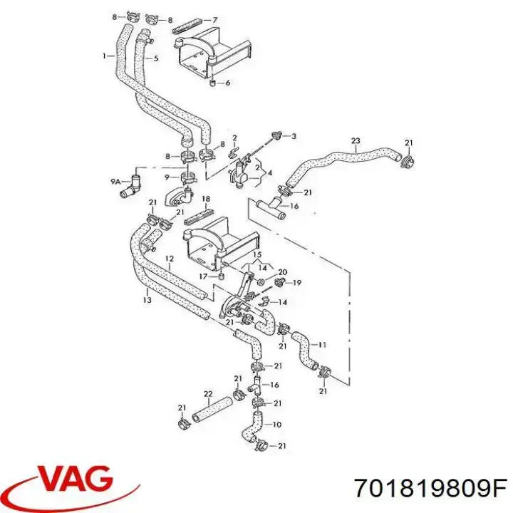 Zawór nagrzewnicy (ogrzewacza) VAG 701819809F cena, od 232,01 USD