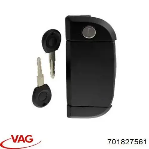 Do koszyka 701827561 VAG Klamka drzwi tylnych skrzydłowych prawa zewnętrzna