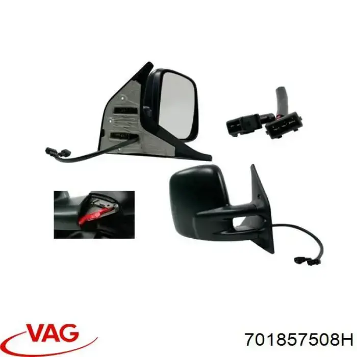 Lusterko wsteczne prawe VAG 701857508H cena, od 63,02 USD