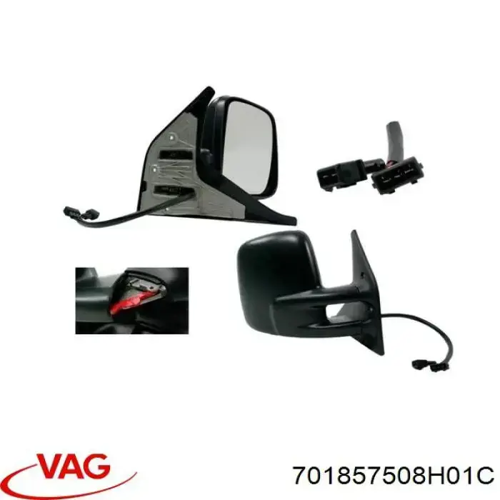 Do koszyka 701857508H01C VAG Lusterko wsteczne prawe