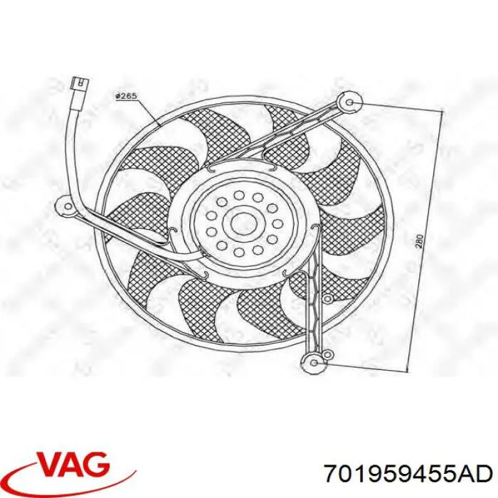 701959455AD VAG Wentylator (wirnik) chłodnicy