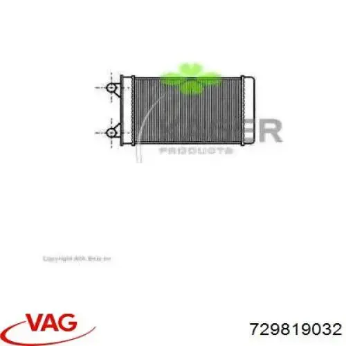 Chłodnica nagrzewnicy (ogrzewacza) VAG 729819031 cena, od 436,38 USD
