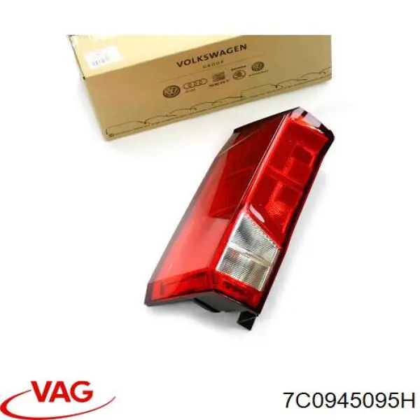 Lampa zespolona tylna lewa VAG 7C0945095H cena, od 126,08 USD